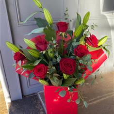 Luxurious Roses and Lilies