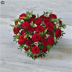 Red Rose and Carnation Heart