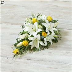 Rose and Lily Spray - White and Yellow