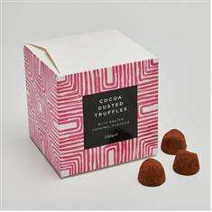 Cocoa Dusted Truffles with salted Caramel
